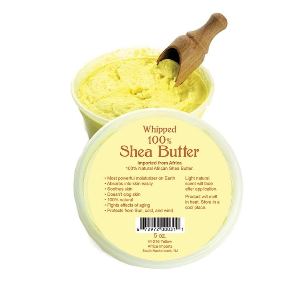 100% Natural Yellow Whipped Shea Butter, 5oz.
